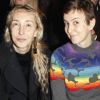 Colette Rousseau, fondatrice du concept-store Colette et sa fille Sarah Lerfel au défilé Lanvin à Paris, le 22 janvier 2012.
