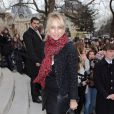Alexandra Golovanoff à son arrivée au Défile Chanel Haute Couture à Paris le 24 janvier 2012