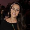 Elisa Tovati superbe et enceinte au défilé de lingerie de Zahia à Paris le 25 janvier 2012