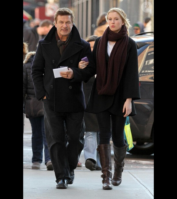Alec Baldwin et sa fille Ireland à New York le 25 janvier 2012
