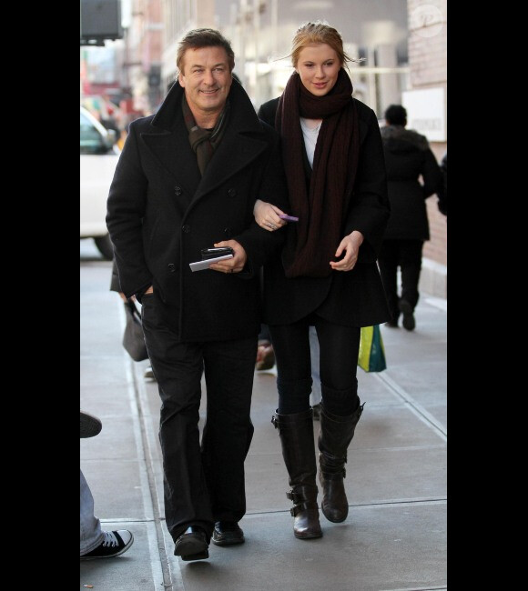 Alec Baldwin et sa fille Ireland à New York le 25 janvier 2012