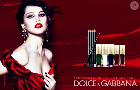 Felicity Jones, égérie beauté de Dolce & Gabbana pour la saison printemps-été 2012