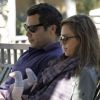 Après-midi ensoleillé au parc pour Jessica Alba, son mari Cash Warren  et leurs filles Honor et Haven, à Los Angeles, le 28 janvier 2012
