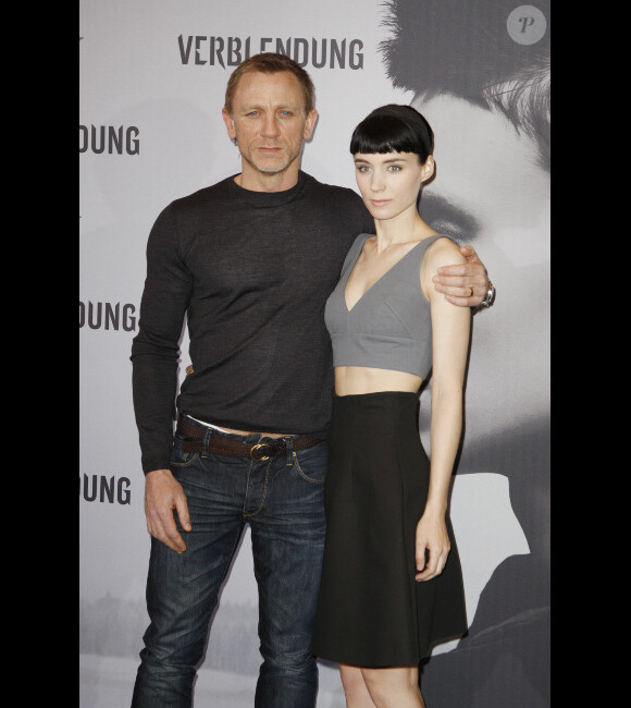 Daniel Craig et Rooney Mara à Berlin le 5 janvier 2012.