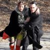 Marion Cotillard superbe et Joaquin Phoenix tournent le film encore sans titre de James Gray, à New York, le 30 janvier 2012.