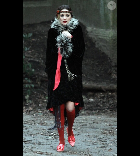 Marion Cotillard tourne le film encore sans titre de James Gray à New York, le 30 janvier 2012.