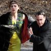 Marion Cotillard et Joaquin Phoenix tournent le film encore sans titre de James Gray, à New York, le 30 janvier 2012.