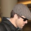 Arrivée à l'aéroport de la Nouvelle-Orléans discrète pour Ryan Reynolds, le 20 janvier 2012.
