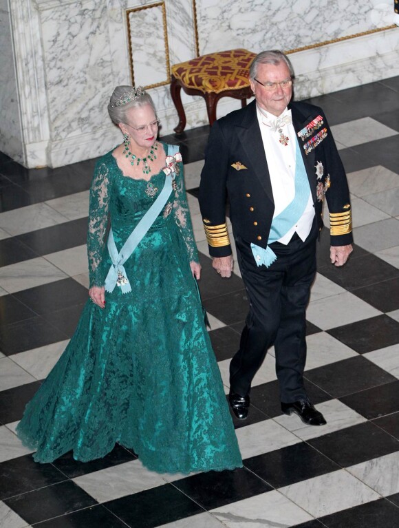 Accompagnée de son époux le prince Henrik, la reine Margrethe, dans le cadre du jubilé de ses 40 ans de règne,  était à nouveau à l'honneur le 1er février 2012, avec un dîner de gala  au palais de Christiansborg.