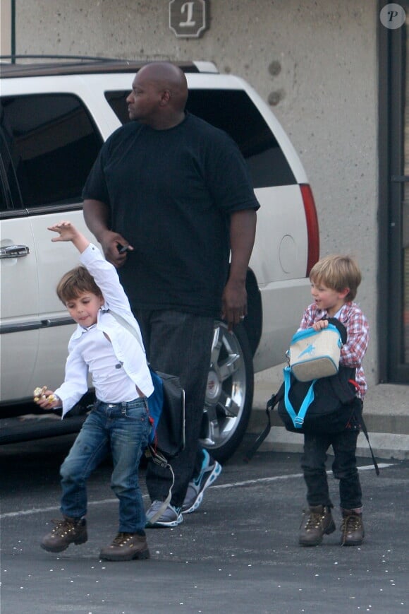 Les fils de Britney Spears, Sean Preston et Jayden James à Los Angeles le 31 janvier 2012