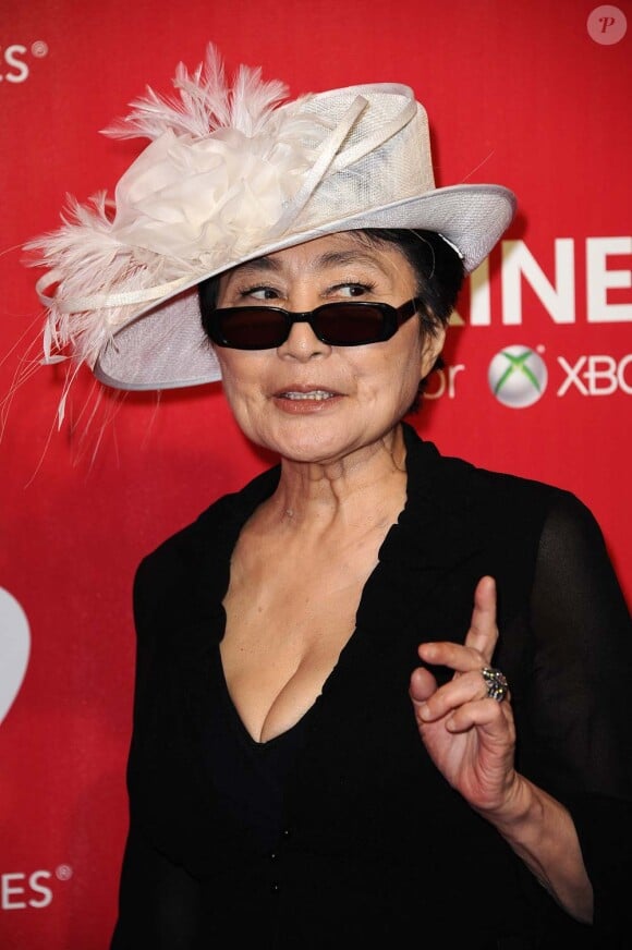 Yoko Ono au gala MusiCares qui honorait Paul McCartney à Los Angeles, le 10 février 2012.