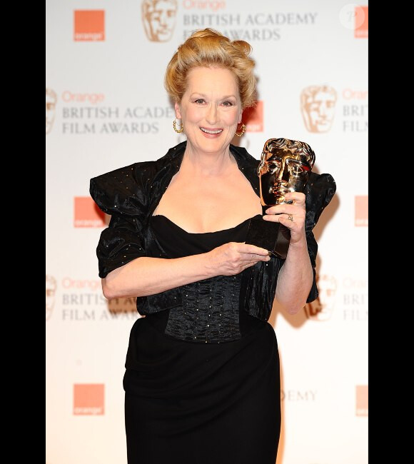 Meryl Streep lors des BAFTAs 2012, le 12 février à Londres.