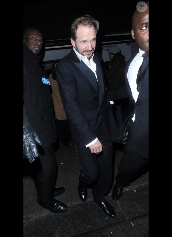 Ralph Fiennes, lors de l'after-party des BAFTA organisée par la Weinstein company le 12 février 2012 à Londres