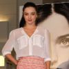 Miranda Kerr lors de la présentation de sa marque de cosmétiques à Sydney