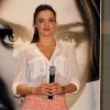 Miranda Kerr lors de la présentation de sa marque de cosmétiques à Sydney