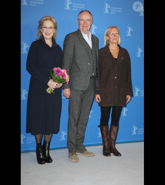 Meryl Streep, Jim Broadbent et Phyllida Lloyd au festival de Berlin le 14 février 2012 où elle a reçu un Ours d'or d'honneur