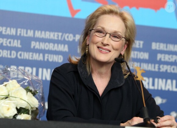Meryl Streep au festival de Berlin le 14 février 2012 où elle a reçu un Ours d'or d'honneur