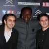 Eric Toledano, Omar Sy et Olivier Nakache lors de la soirée de remise des Trophées du Film français à Paris le 14 février 2012