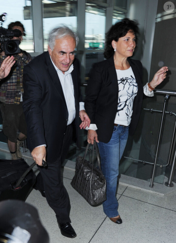 Anne Sinclair et Dominique Strauss-Kahn en septembre 2011 à New York