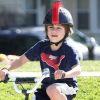 Gwen Stefani : son petit Kingston est déjà un champion à vélo dans le parc de Santa Monica le 18 février 2012