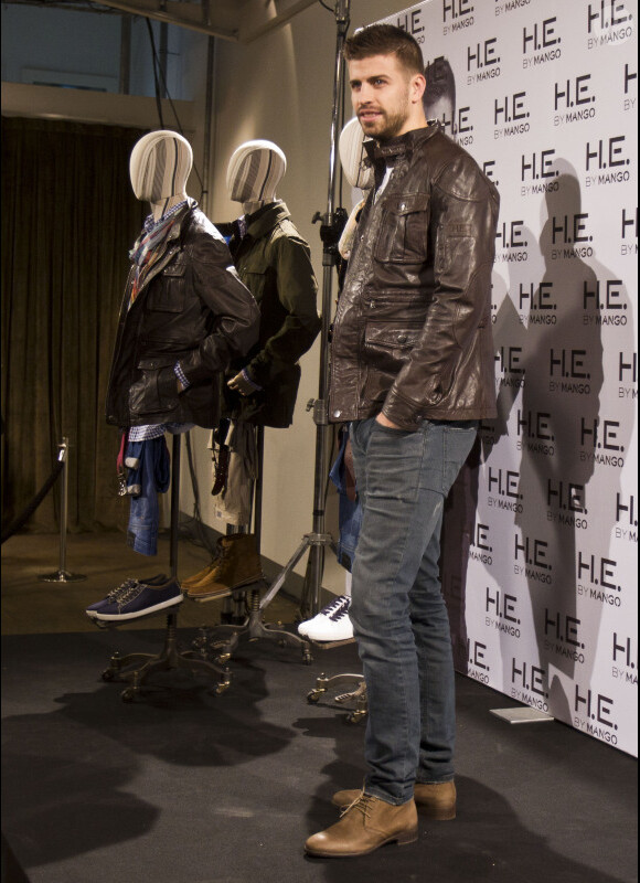 Gerard Piqué le 20 février 2012 à Barcelone pour la présentation de la nouvelle collection de Mango