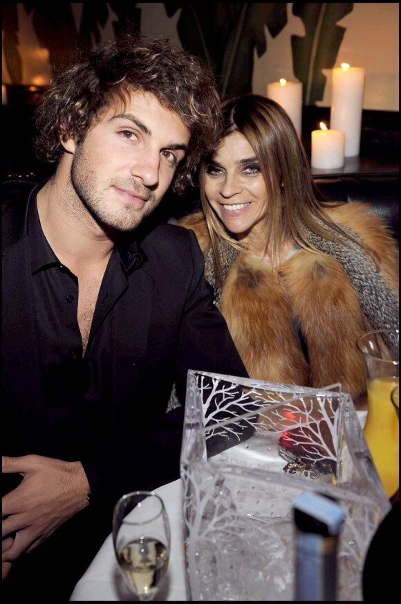 Stavros Niarchos III et Carine Roitfeld à New York, le 31 janvier 2008.