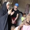 Angelina Jolie le 23 juillet 2009 dans un camp de réfugiés au nord-est de Bagdad en Irak