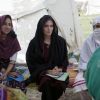 Angelina Jolie au Pakistan dans le camp de Nowshera au Pakistan en spetembre 2010