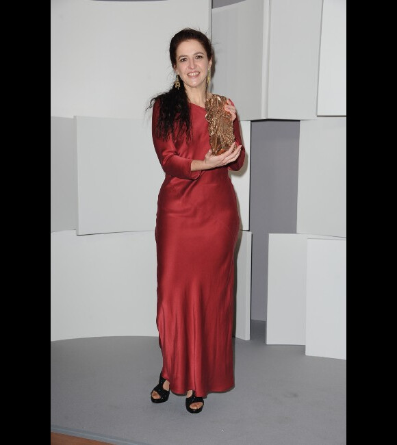 Laure Gardette et son prix du meilleur montage pour Polisse, aux César le 24 février 2012