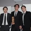 Olivier Treiner, Thibault Gast et Matthias Weber, prix du meilleur court métrage pour L'Accordeur aux César le 24 février 2012