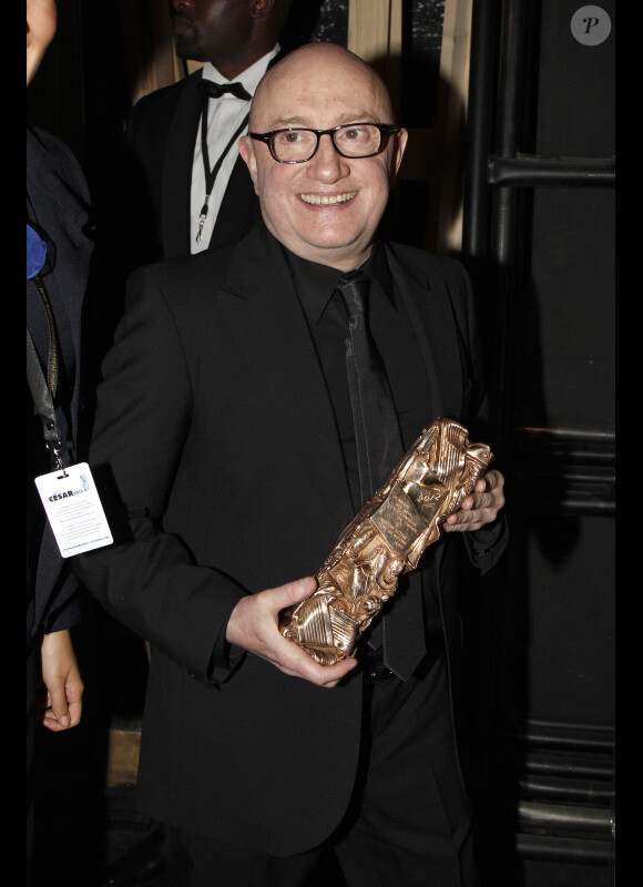 Michel Blanc et son prix du meilleur acteur dans un second rôle  pour L'Exercice de l'Etat aux César le 24 février 2012