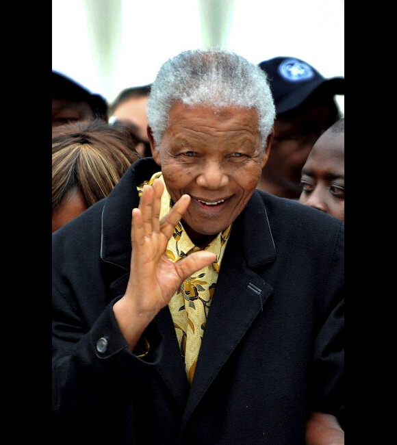 Nelson Mandela le 22 avril 2009 à Johannesbourg
