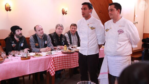 Denny et Cyrille pendant la cinquième émission de Top Chef 3, lundi 27 février 2012 sur M6