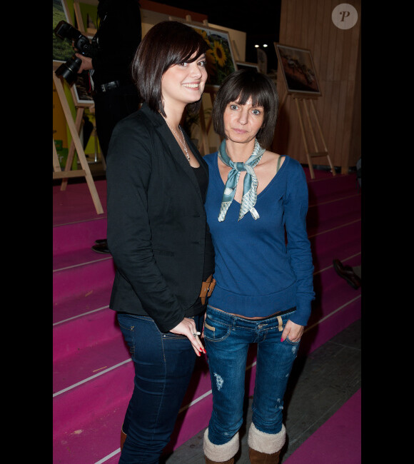 Aurora et Melissa lors de la soirée Agrilounge, mercredi 29 février 2012 au Salon international de l'agriculture