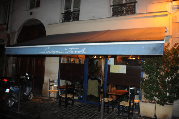 Le restaurant Sardegna a Tavola à Paris le 3 mars 2012, où ont dîné Robert Pattinson et Kristen Stewart