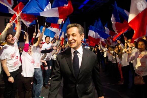 Nicolas Sarkozy donnait un meeting à Bordeaux, le samedi 3 mars 2012, en vue de la présidentielle de 2012.