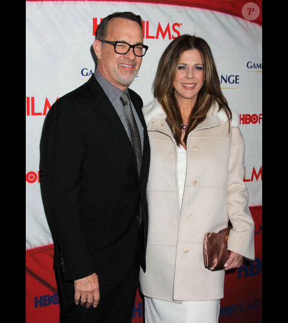 Tom Hanks et sa femme Rita Wilson à l'avant-première de Game Change, le 7 mars 2012 à New York.