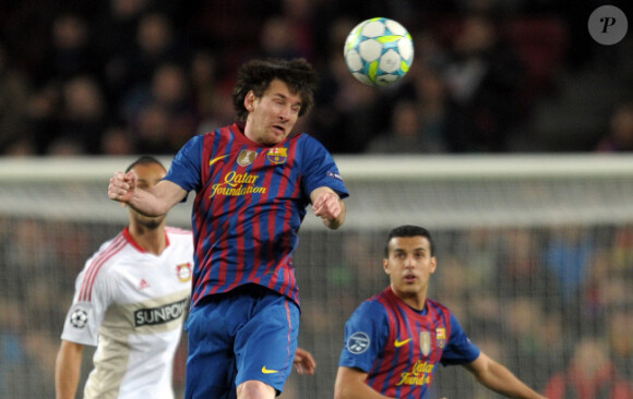 Lionel Messi, auteur d'un quintuplé historique lors du huitième de finale face au Bayer Leverkusen le 7 mars 2012 à Barcelone remporté 7-1 par les Catalans