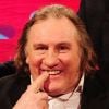 Gérard Depardieu : problème de dentition sur le plateau de l'émission The Graham Norton Show dans les studios de Londres le 8 mars 2012 