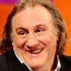 Gérard Depardieu refait des siennes sur le plateau de l'émission The Graham Norton Show dans les studios de Londres le 8 mars 2012 