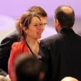 Maud Fontenoy le 11 mars 2012 lors du meeting de Villepinte de Nicolas Sarkozy