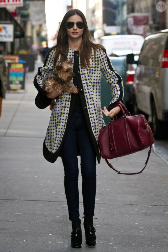 Miranda Kerr dans les rues de New York le 12 mars 2012