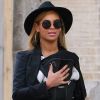 Beyoncé Knowles entourée des deux femmes de sa vie à New York : sa fille Blue Ivy et sa maman Tina. Le 12 mars 2012