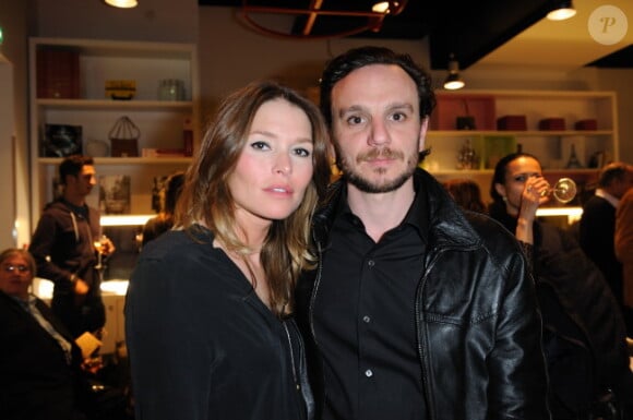 Virginie de Clausade et son petit ami Dimitri Storoge lors du Prix Bel Ami à l'hôtel Bel Ami le 22 mars 2012 à Paris 