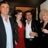 Bruno Gaccio, Emilie de Turckheim et Elisabeth Reynaud lors du Prix Bel Ami à l'hôtel Bel Ami le 22 mars 2012 à Paris 