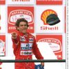 Ayrton Senna au Grand Prix du Brésil 1993. La Toleman TG-184-2 à bord de laquelle Ayrton Senna s'était révélé en 1984 au Grand Prix de Monaco sera mise en vente aux enchères par Silverstone Auctions le 16 mai 2012.