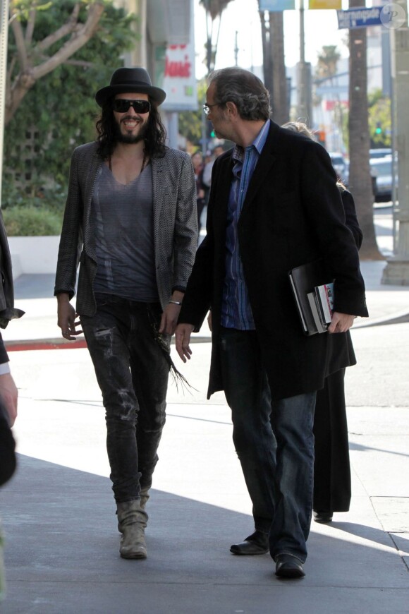 Russell Brand et sa chérie Nikolett Barabas à Los Angeles le 19 mars 2012