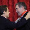 Eddy Merckx est fait commandeur de la Légion d'honneur par Nicolas Sarkozy à l'Elysée le 15 décembre 2011 à Paris
