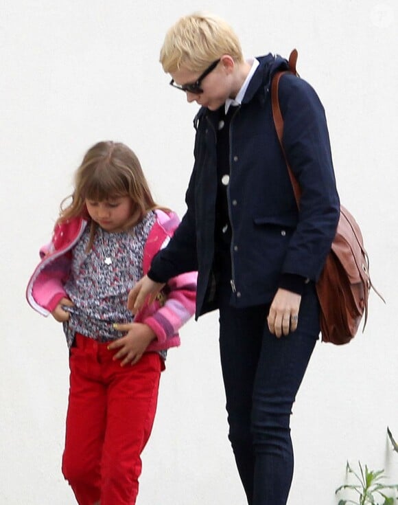 Michelle Williams et sa fille Matilda en mars 2012