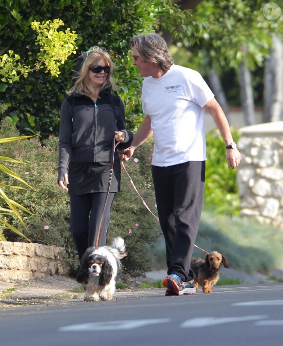 Goldie Hawn et Kurt Russell toujours aussi amoureux à Los Angeles le 28 mars 2012